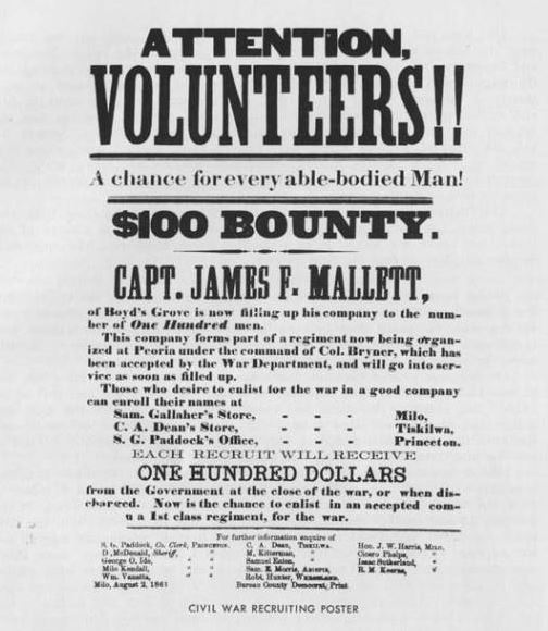 Civil War Recruiting Poster