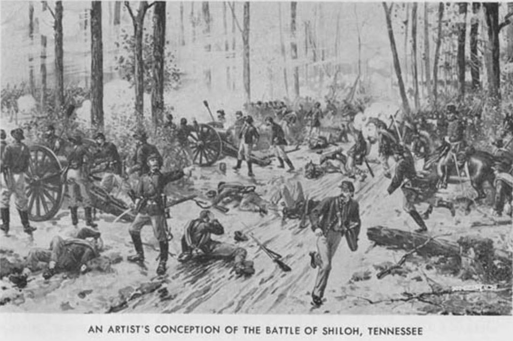 Artist's conception of the Battle of Shiloh TN.